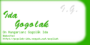ida gogolak business card